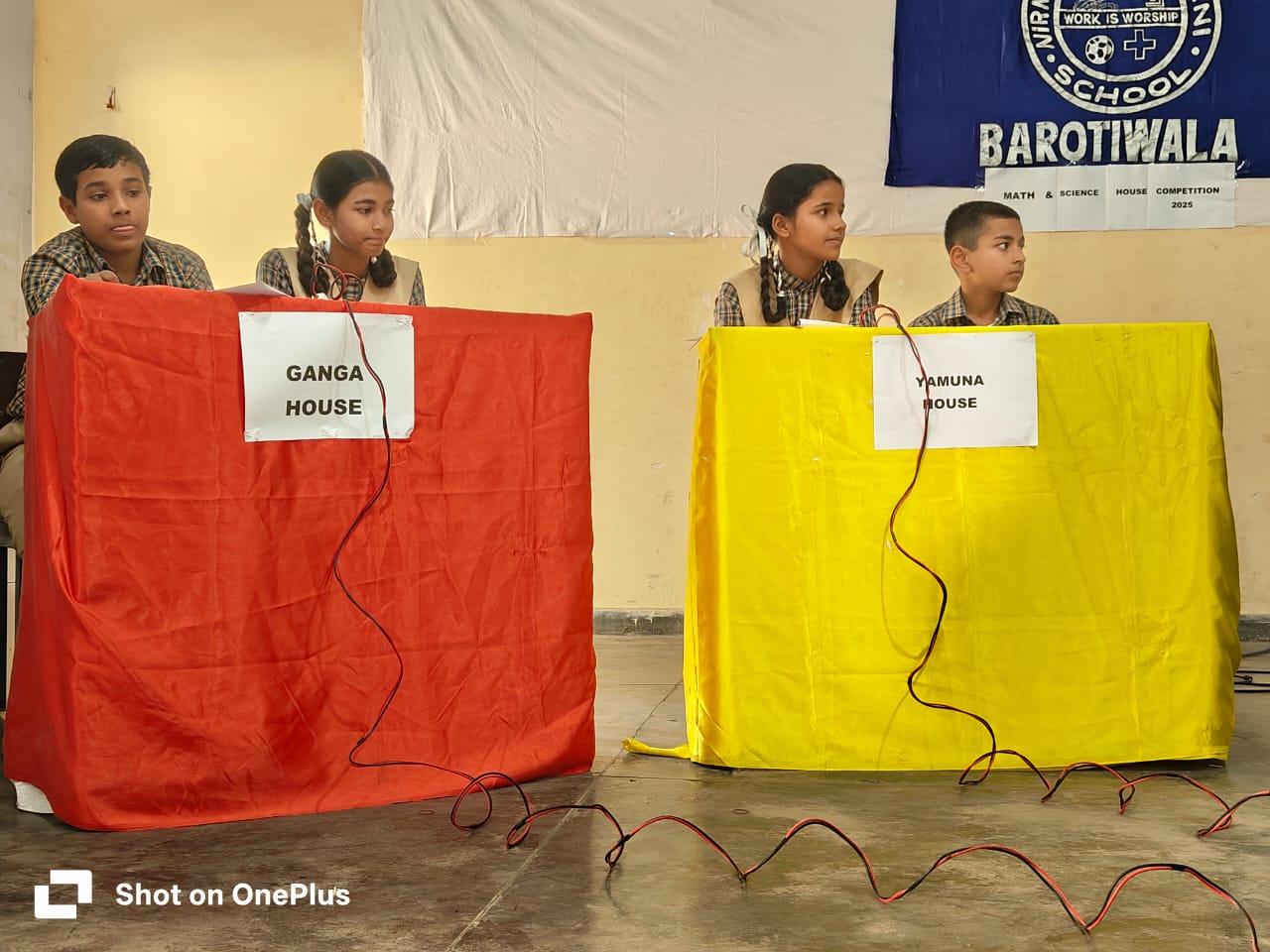 Students participating in quiz